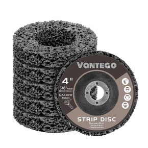 Paint Stripper Discs 5-Pack 4" × 5/8" for Angle Grinder Rust and Paint Removal Wheels for Metal and Wood – Black, Durable Sanding & Grinding