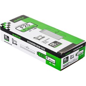 meite F25 18 Gauge 1-Inch Galvanized Brad Nail Ideal for Upholstery, Trims, Molding, Woodworking 5,000 PCS/Box (1 Box)
