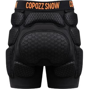 COPOZZ RZ-Labs Padded Shorts, Protective Hip Butt Pads, Crash Pad for ski Snowboarding Skating Skateboard for Men Women Youth