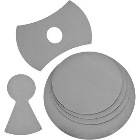XCEL Set of 6 Gray Sound Dampening Foam Drum Mutes – Silencer for Snare, Bass & Electric Drum with Cymbal & Hi Hats Set – Ready-to-Use Padding for Quiet Practice, Fits 12", 13", 14", 16"