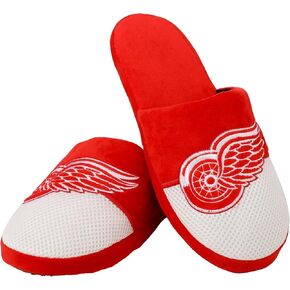 FOCO Detroit Red Wings NHL Mens Team Logo Staycation Slipper - S