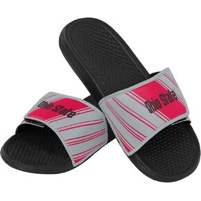 FOCO Men's NCAA College Team Logo Shower Sport Legacy Slide Flip Flop Sandals Ohio State Velcro Medium