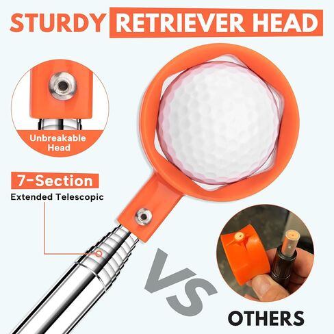 montela golf Ball Retriever Telescopic 9/12FT Golf Ball Water Retrievers Aluminum Alloy Golf Ball Grabber Golf Ball Retriever for Water Golf Accessories Golf Gift for Men in Saudi Arabia