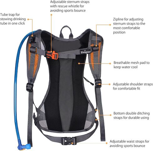 Unigear Hydration Pack Backpack with 70 oz 2L Water Bladder for Running, Hiking, Cycling, Climbing, Camping, Biking in Kuwait