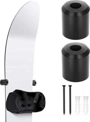 Snowboard Wall Mount Rack & Hanger - PU Rubber Snowboard Storage System with Wall Rack, Premium Snowboarding Accessories for Boards with Bindings, Space-Saving Home & Garage Organization Display Mount in Kuwait