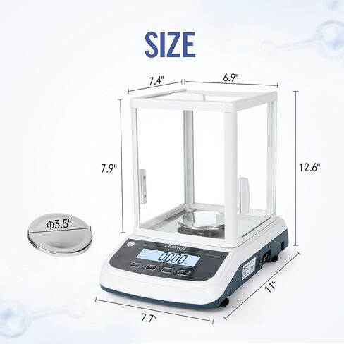 Lab Analytical Balance 100g×0.001g Accuracy High Precision Scale .001g Laboratory Scale 19 Units Jewelry Scale with Windshield,RS232 Interface Lab Digital Scale (100g*0.001g) in Saudi Arabia