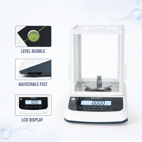 Lab Analytical Balance 100g×0.001g Accuracy High Precision Scale .001g Laboratory Scale 19 Units Jewelry Scale with Windshield,RS232 Interface Lab Digital Scale (100g*0.001g) in Saudi Arabia