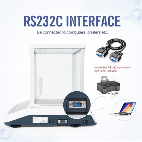Lab Analytical Balance 100g×0.001g Accuracy High Precision Scale .001g Laboratory Scale 19 Units Jewelry Scale with Windshield,RS232 Interface Lab Digital Scale (100g*0.001g) in Saudi Arabia