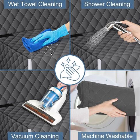 Backseat Cover for Dogs, Waterproof and Non-Slip Pet Bench Seat Covers, Car Seat Protector for Back Seat, Universal Size Rear Car Seat Cover Fits Cars, Trucks and SUVs, Black in Kuwait