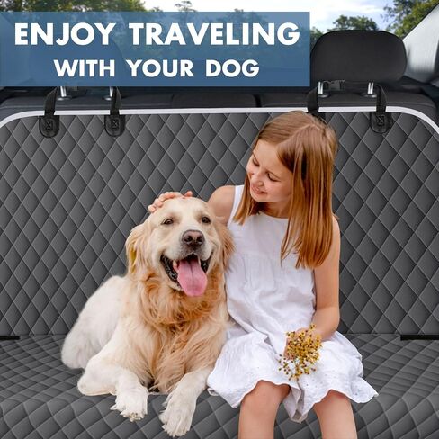 Backseat Cover for Dogs, Waterproof and Non-Slip Pet Bench Seat Covers, Car Seat Protector for Back Seat, Universal Size Rear Car Seat Cover Fits Cars, Trucks and SUVs, Black in Kuwait