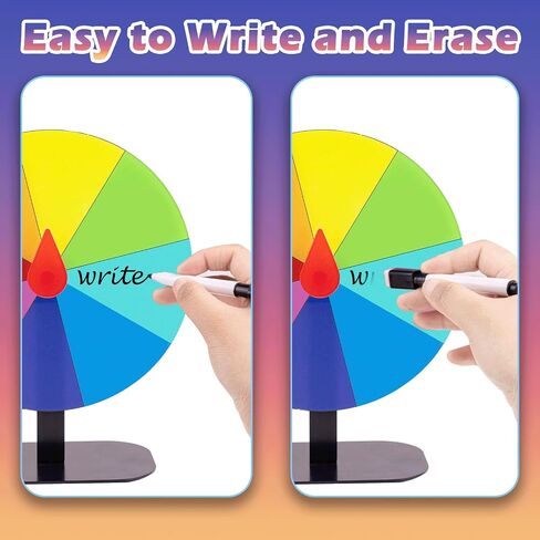 8 Inch Heavy Duty Spinning Prize Wheel - 8 Slots Color Tabletop Roulette Spinner of Fortune, with Dry Erase Marker and Eraser for Trade Show, Carnival, Win Fortune Spin Games in Kuwait