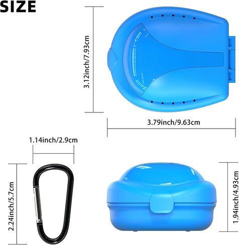 BVN Mouthguard Case Sports, Specialized Football and Basketball Mouthguard Cases, Students, Adults and Seniors Universal Sports Mouthguard Case Bule in Kuwait