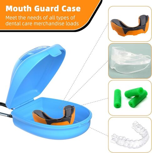 BVN Mouthguard Case Sports, Specialized Football and Basketball Mouthguard Cases, Students, Adults and Seniors Universal Sports Mouthguard Case Bule in Kuwait