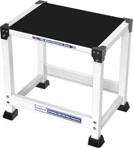 GanFindX Steel Plyo Box 12/18 Inch Surface Metal Plyometric Jumping Box Home Gym Jump Trainer for Fitness Exercise Agility Stamina Conditioning Strength Training in Saudi Arabia