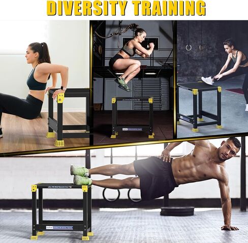 GanFindX Steel Plyo Box 12/18 Inch Surface Metal Plyometric Jumping Box Home Gym Jump Trainer for Fitness Exercise Agility Stamina Conditioning Strength Training in Saudi Arabia