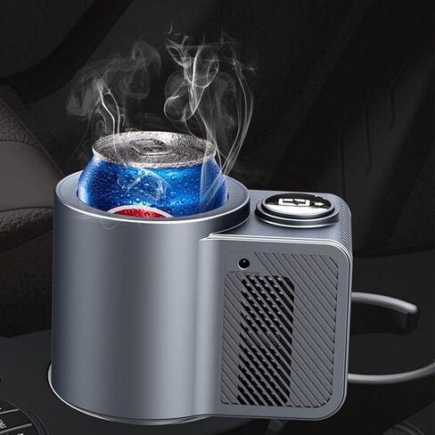 2-in-1 Smart Cups Cooler Warmer for Car with Small Coffee Cup, 12V 36W Car Cooling and Heating Cup Mug Holder, Universal Intelligent Car Heater Cooling Travel Mug for Water Milk Coffee Beverage in Saudi Arabia