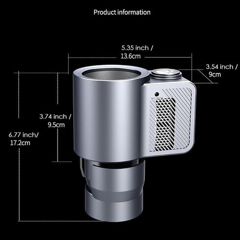 2-in-1 Smart Cups Cooler Warmer for Car with Small Coffee Cup, 12V 36W Car Cooling and Heating Cup Mug Holder, Universal Intelligent Car Heater Cooling Travel Mug for Water Milk Coffee Beverage in Saudi Arabia