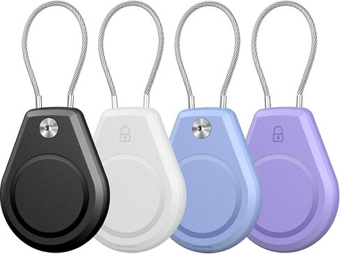 Upgraded Waterproof AirTag 4 Pack Secure Holder, Ultra Durable, Scratch-Resistant AirTag Case with Key Locking System, Anti-Lost & Full Protective AirTag Keychain Accessory for Dog, Luggage, Key, Kid in Saudi Arabia