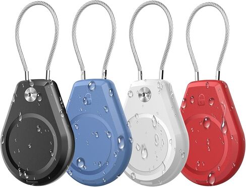 Upgraded Waterproof AirTag 4 Pack Secure Holder, Ultra Durable, Scratch-Resistant AirTag Case with Key Locking System, Anti-Lost & Full Protective AirTag Keychain Accessory for Dog, Luggage, Key, Kid in Saudi Arabia