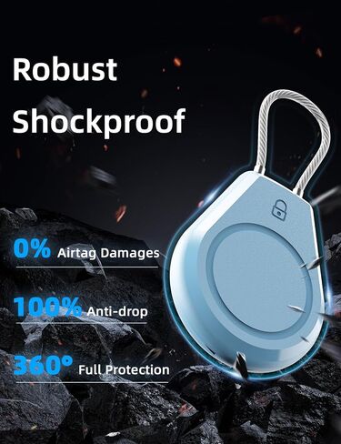 Upgraded Waterproof AirTag 4 Pack Secure Holder, Ultra Durable, Scratch-Resistant AirTag Case with Key Locking System, Anti-Lost & Full Protective AirTag Keychain Accessory for Dog, Luggage, Key, Kid in Saudi Arabia