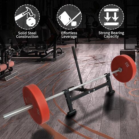 مغير وزن الحديد عالي التحمل: حامل رافعة ديدليفت جاك حامل رفع الأثقال منصة رفع الأثقال الأولمبية - رفع مرتفع سهل التحميل والتفريغ لأوزان الحديد in Kuwait