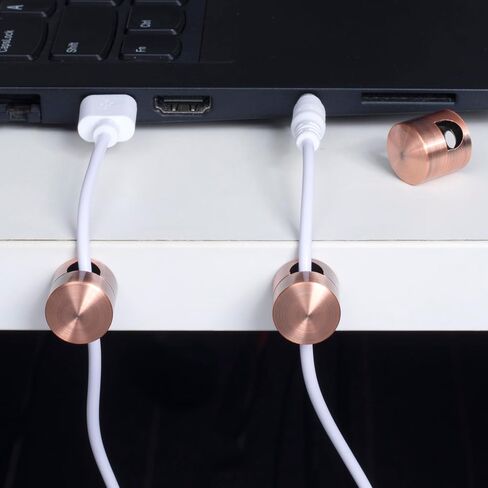 3Pcs Cable Anchors for Desk, Gun Metal Cord Anchors Holder Aluminum Wire Organizers Adhesive Adjustable 2-in-1 Cord Clips Charger Cable Management for Nightstand Office Home Desktop Wall in Saudi Arabia