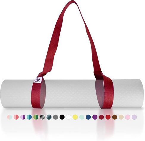 Tumaz Yoga Mat Strap [MAT NOT Included] (2 Sizes) with Extra Thick & Comfy Delicate Texture, Adjustable Yoga Mat Carrier in Kuwait