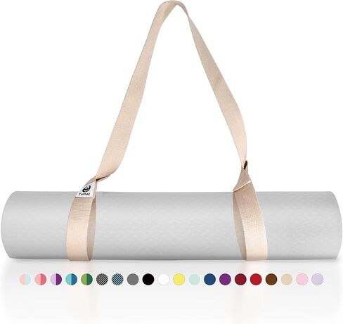 Tumaz Yoga Mat Strap [MAT NOT Included] (2 Sizes) with Extra Thick & Comfy Delicate Texture, Adjustable Yoga Mat Carrier in Kuwait
