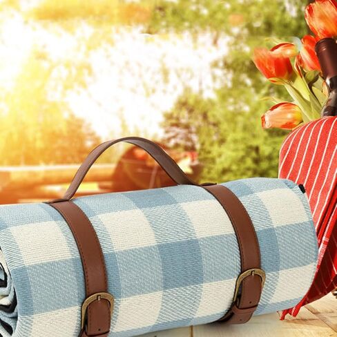 Amosfun 3 قطع من جلد البولي يوريثان للحمل لبطانيات النزهة: حزام قابل للتعديل للسفر والاستخدام الخارجي لحمل سجادة السفر in Kuwait