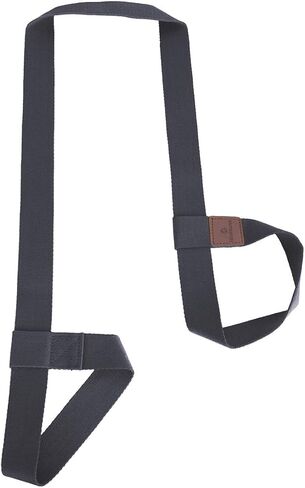 HiinHouse Yoga Mat Strap, Easy-Cinch Yoga Mat Sling, Premium Adjustable Cotton Yoga Mat Carrier, Multiple Color Choices (Yoga Mat not Included), 03.Dark gray in Saudi Arabia