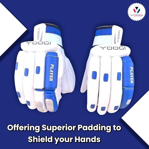 YOOGI Player Cricket Batting Gloves, Suitable for Boys/Youth/Men, Batsman, Padded, Lightweight, Breathable in Saudi Arabia
