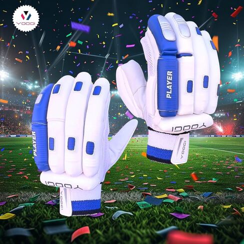 YOOGI Player Cricket Batting Gloves, Suitable for Boys/Youth/Men, Batsman, Padded, Lightweight, Breathable in Saudi Arabia