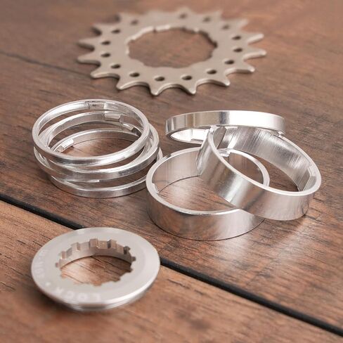 مجموعة تحويل CyclingDeal Fixie Bike ذات سرعة واحدة متوافقة مع محول محور العجلة الحرة Shimano Sram Cassette - للفواصل المخصصة لدراجات الجبال والطرق in Saudi Arabia