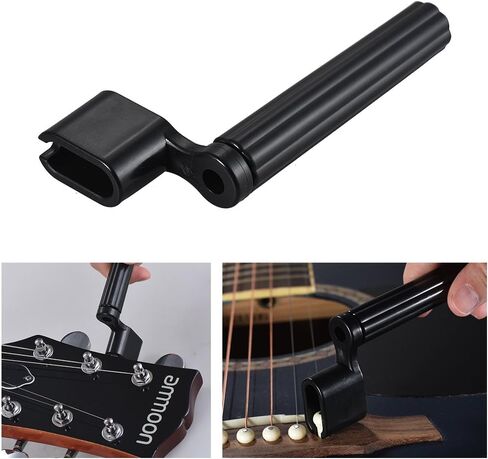 Multifunctional Guitar String Winder Bridge Pin Puller Remover Electric Drill Automatic Hexagonal Bit Luthier Tool (3PCS String Winder-Black) in Kuwait
