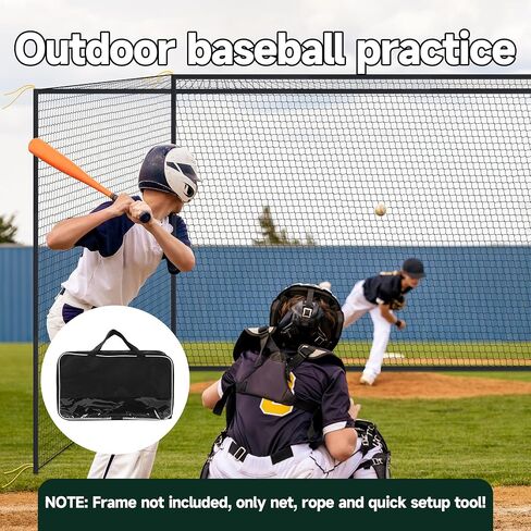 Portable Baseball Batting Cage Net with Bag,10Feet Baseball Batting Practice Net with 3 Pack Rope and 2 pcs Installation Tools,Batting Cages for Backyard,Heavy Duty Ball Netting Golf Hitting Net in Saudi Arabia