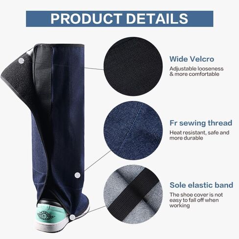 واقي حذاء لحام من قماش الدنيم Fullsheild، واقيات أحذية سلامة اللحام، أغطية أحذية وأحذية مقاومة للحريق in Kuwait