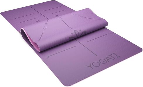 Yoga mats for home workout. Non slip yoga mat with strap. Thick yoga mats for Women and Men. Pilates mat ideal for Fitness and gym. Exercise mat thick. Yoga mat thick. Workout mat. Yoga matt in Saudi Arabia