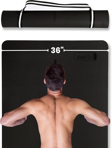 Extra Wide Yoga Mat for Men Women (72"L x 36"W) Non Slip Fitness & Exercise Mat with Alignment Marks for Yoga, Pilates, Floor Workouts in Saudi Arabia
