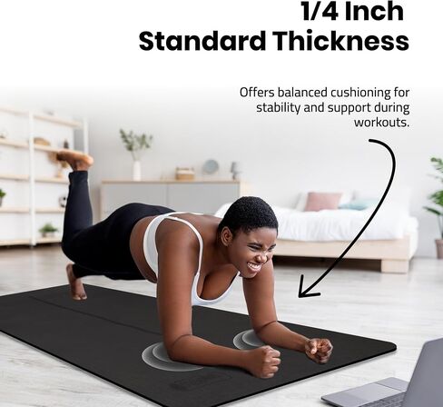 Extra Wide Yoga Mat for Men Women (72"L x 36"W) Non Slip Fitness & Exercise Mat with Alignment Marks for Yoga, Pilates, Floor Workouts in Saudi Arabia