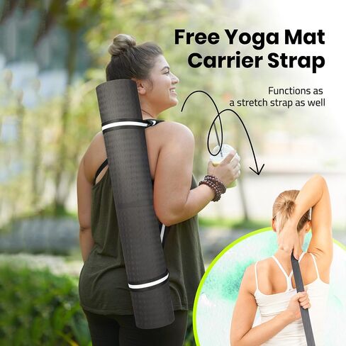 Extra Wide Yoga Mat for Men Women (72"L x 36"W) Non Slip Fitness & Exercise Mat with Alignment Marks for Yoga, Pilates, Floor Workouts in Saudi Arabia