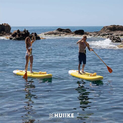 Inflatable Paddle Board with Premium Accessories - HUIIKE | Inflatable Paddle Boards for Adults with 2-in-1 Paddle, Kayak Seat | Stand Up Paddle Board Inflatable Great Stability Resistance | Sup Board in Saudi Arabia