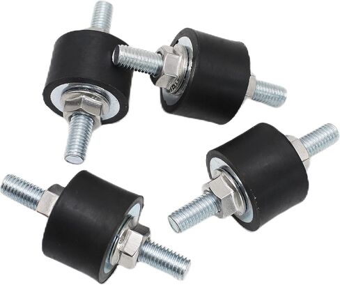 M8 Rubber Studs Shock Absorber Anti-Vibration Isolator Mounts Rubber Cylindrical Vibration Isolation Mount for Air Compressors Garage Motor Diesel Engines, 4 Pack M8 x 23 30x 20mm, 8pcs LockNuts in Kuwait