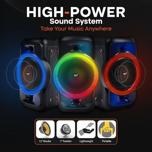 Pyle Audio Large Bluetooth Party Speaker - Big Bluetooth Speaker with True Wireless Stereo System - Enjoy Powerful Bass and Clear Treble - Portable Big Speaker - PPHP1979-160W in Saudi Arabia