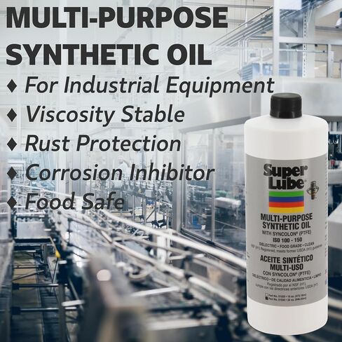 Super Lube 51030 Synthetic Oil with PTFE, High Viscosity, 1 quart Bottle, Translucent White in Saudi Arabia