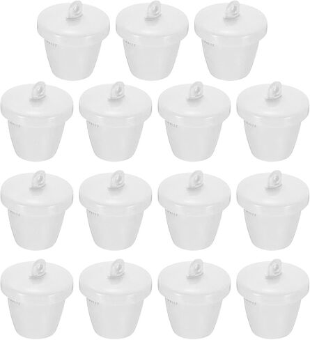 بوتقة بورسلين معمل من باتيكل مع غطاء سعة 10 مل لفصول المختبر لتسخين المركبات الكيميائية، 15 قطعة، أبيض in Kuwait