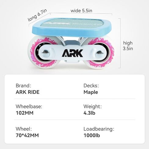 ARK Ride FREESKATES,Adopt Integrated Bracket, Maple Deck, high Elastic arc Wheel, Professional Split Skateboard Drift Board in Saudi Arabia