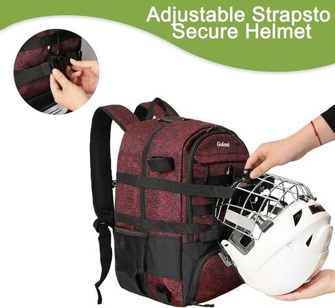 Goloni Lacrosse Equipment Backpack with Two Sticks holder and Separate Cleats Compartment Field Hockey Bag in Kuwait
