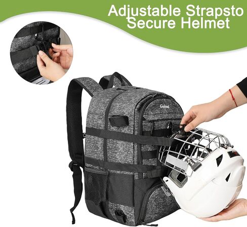 Goloni Lacrosse Equipment Backpack with Two Sticks holder and Separate Cleats Compartment Field Hockey Bag in Kuwait