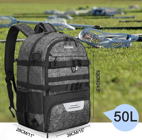 Goloni Lacrosse Equipment Backpack with Two Sticks holder and Separate Cleats Compartment Field Hockey Bag in Kuwait