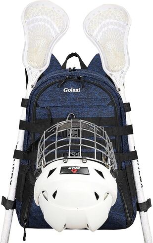 Goloni Lacrosse Equipment Backpack with Two Sticks holder and Separate Cleats Compartment Field Hockey Bag in Kuwait